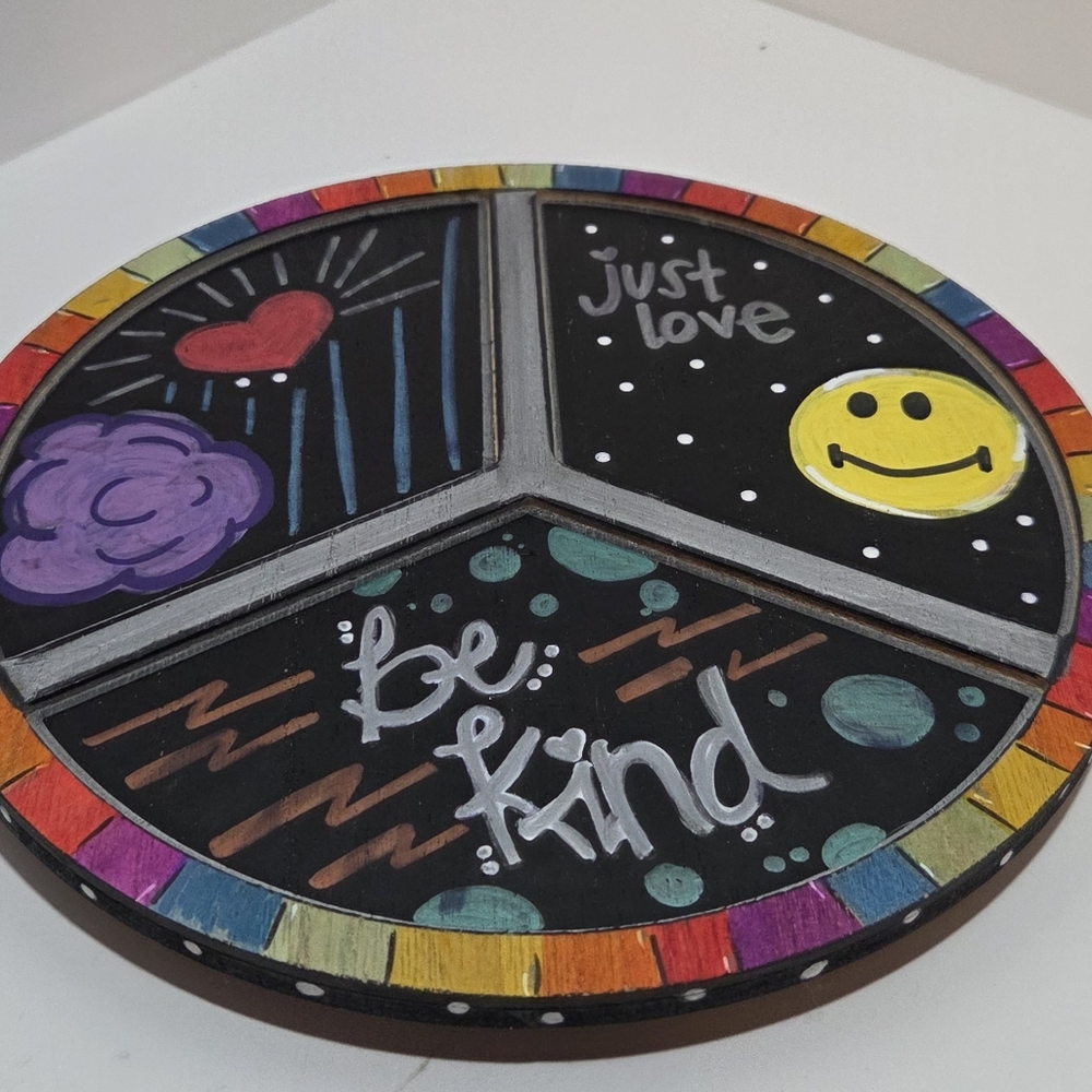 Colorful Peace Sign Turn Table